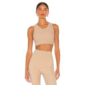 Anine Bing Blair Bra Sport New Cropped Top Sports Racerback Logo Large